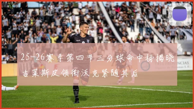 25-26赛季第四节三分球命中榜揭晓吉莱斯皮领衔沃克紧随其后